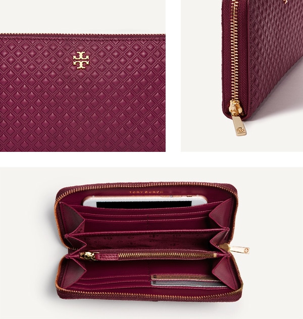 The Marion Embossed Multi-Gusset Zip Continental Wallet The Marion Embossed Multi-Gusset Zip Continental Wallet